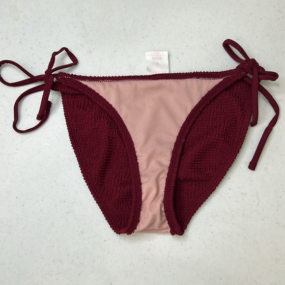 XHILARATION Small Maroon Bikini with crisscross back tie sides - Picture 12 of 16
